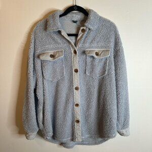 Wild fable baby blue cozy Sherpa Shacket